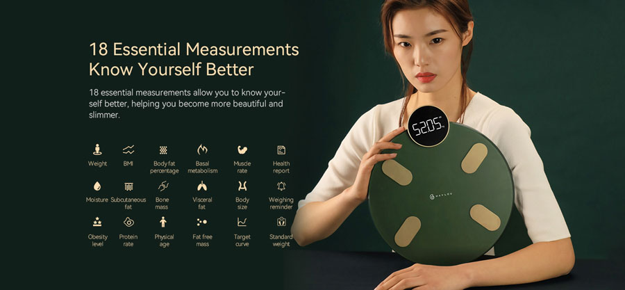 شاخص های مورد اندازه گیری ترازو هوشمند هایلو مدل Smart Body Fat Scale CM01